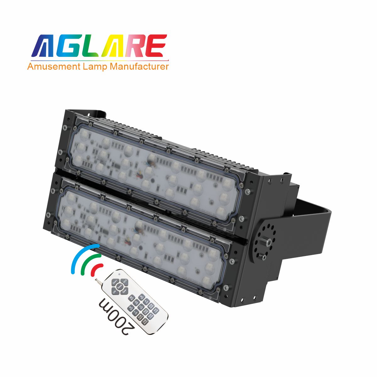 100W LED彩色泛光灯 RGB投光灯带？仄
