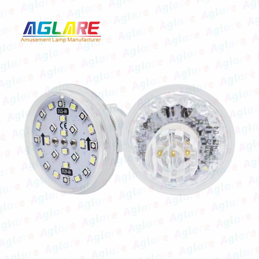 D125 + D129 自动程序 60 mm  RGB+W LED 像素 装饰灯，带 3 芯接口，适用于娱乐照明